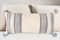 Hello Honey® Blue, Gray & Cream Striped Lumbar Pillow with Tassels